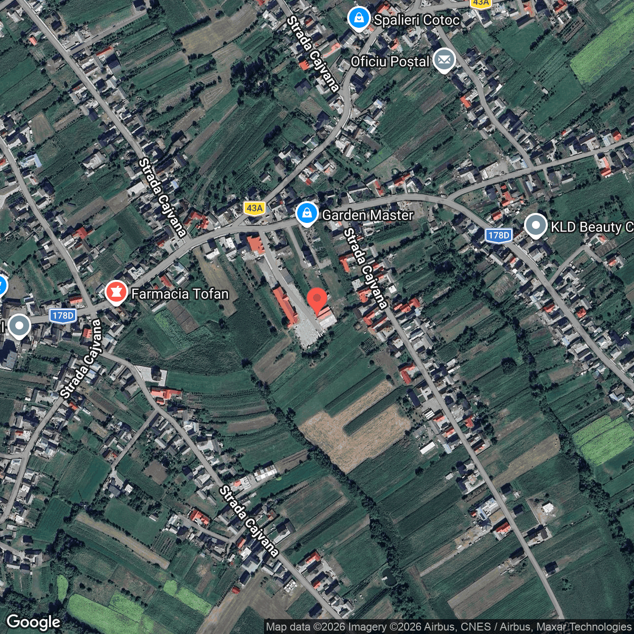 Poza harta hybrid, zoom 16, adresa Cajvana Suceava, , judetul