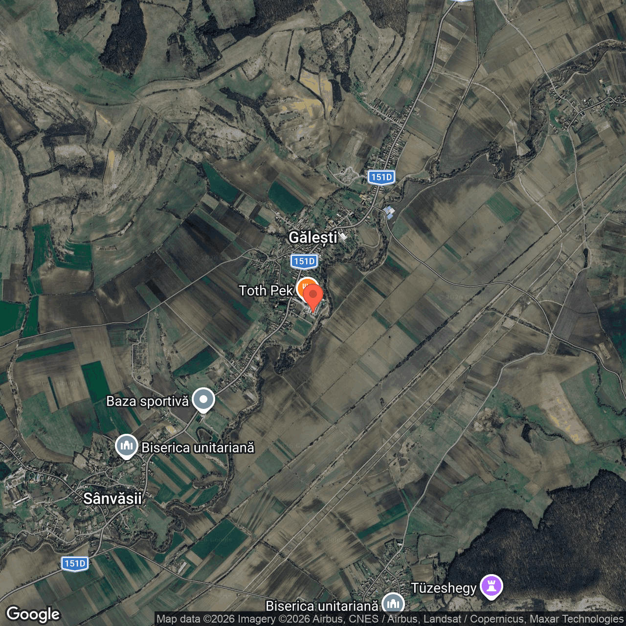 Poza harta hybrid, zoom 14, adresa Galesti judet Mures, , judetul