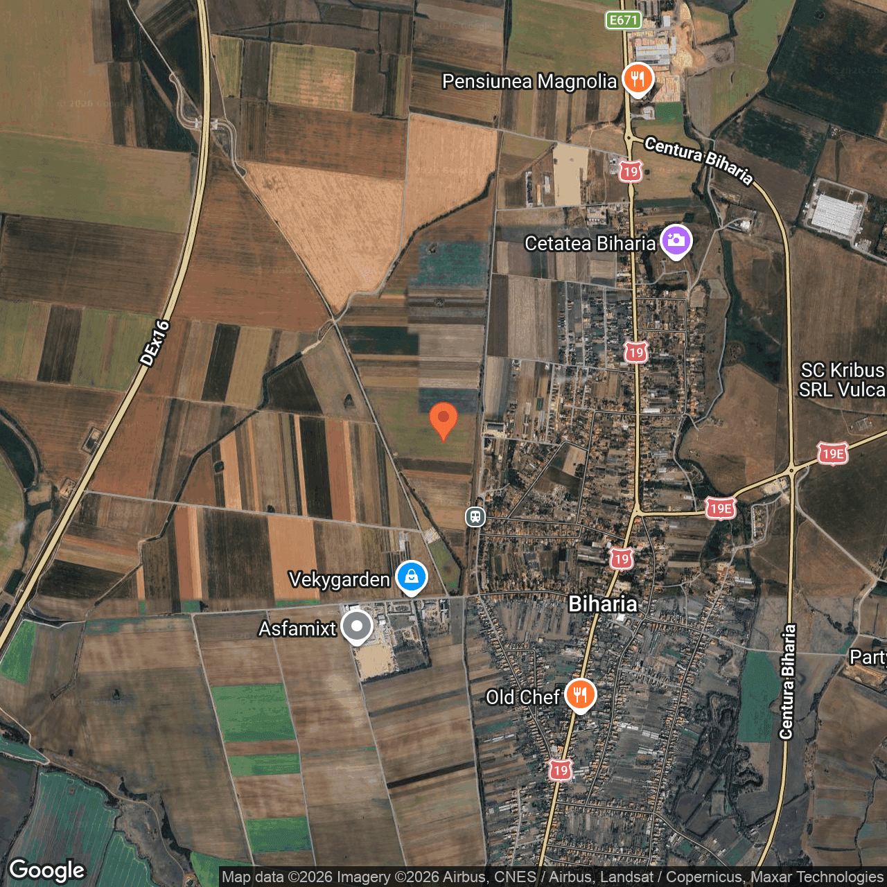 Poza harta hybrid, zoom 14, adresa Biharia Bihor, , judetul