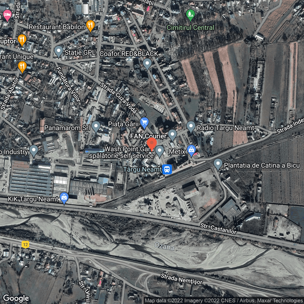 Poza harta hybrid, zoom 16, adresa Cuza Vodă, Targu Neamt, judetul Neamt
