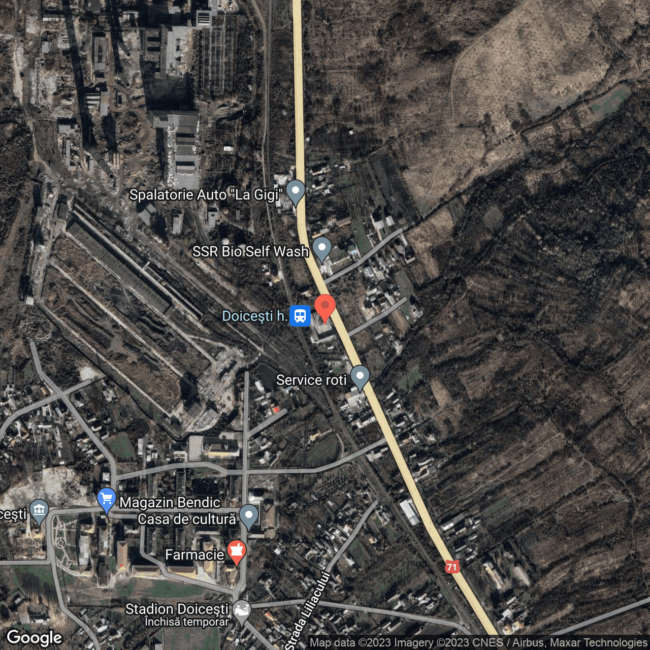 Poza harta hybrid, zoom 16, adresa Doicesti, , judetul