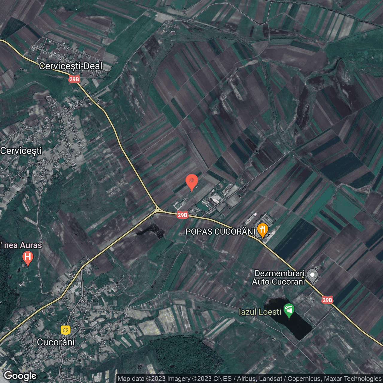 Poza harta hybrid, zoom 14, adresa Cucorani Botosani, , judetul