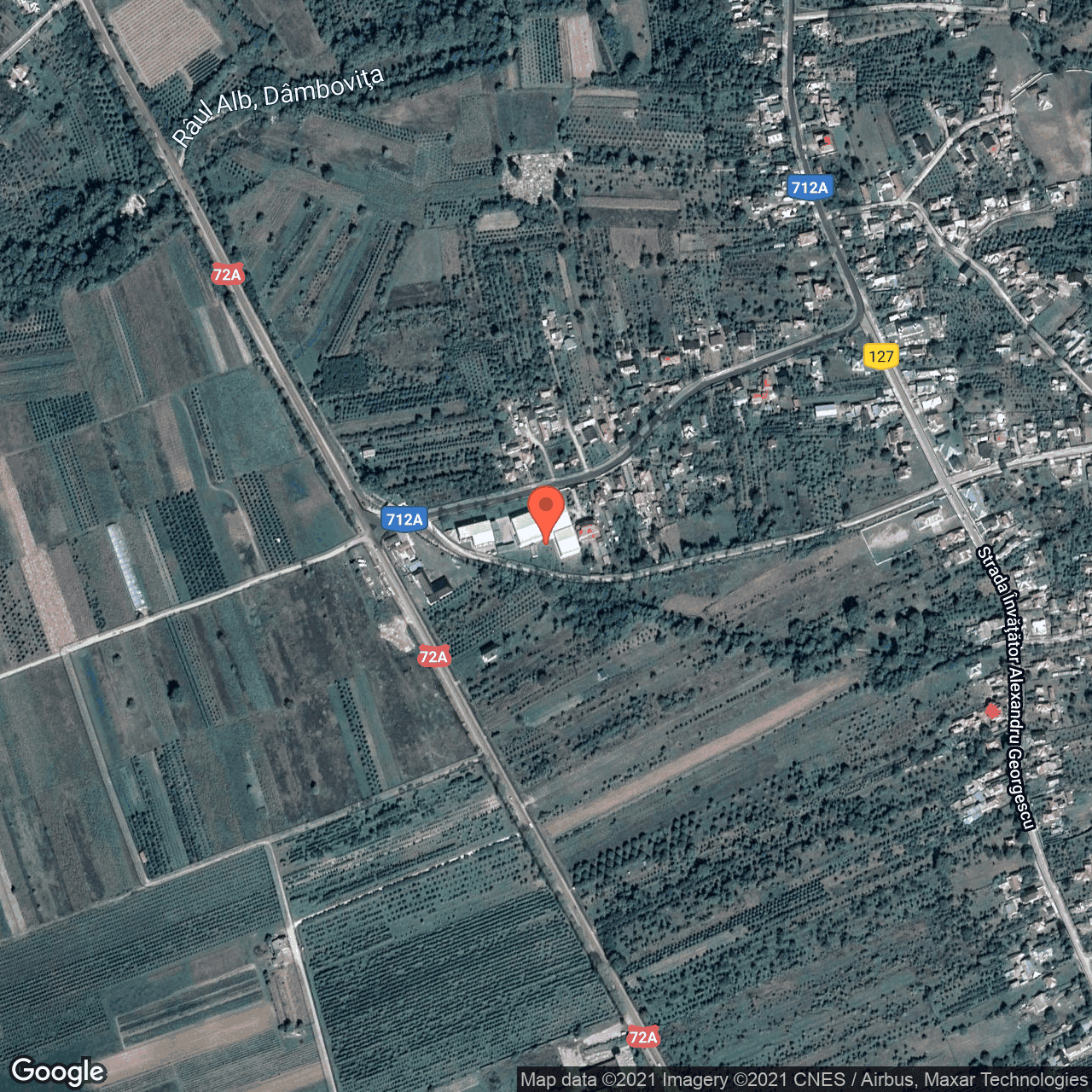 Poza harta hybrid, zoom 16, adresa Principala nr 338, Izvoarele, judetul Dambovita