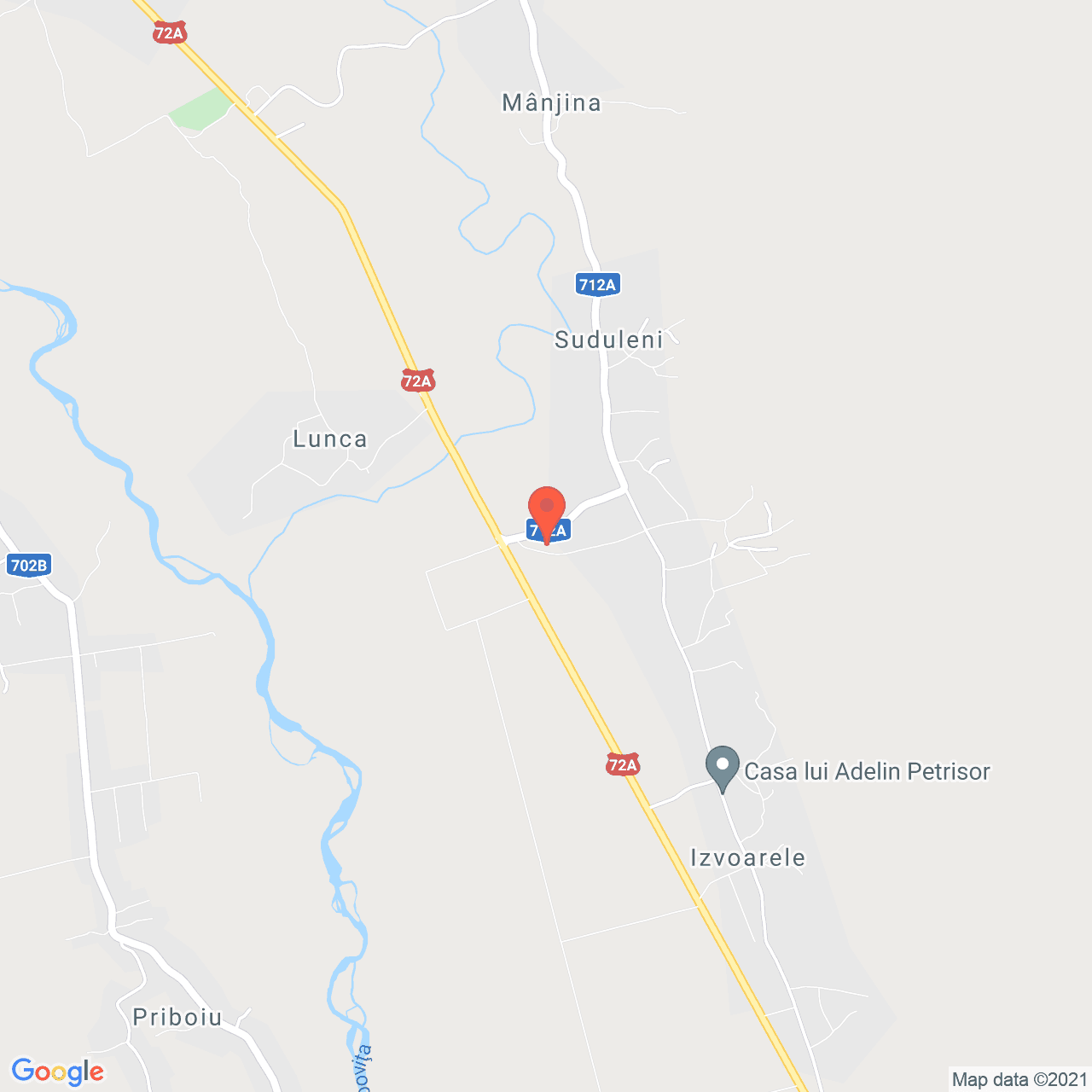 Poza harta streetview, zoom 14, adresa Principala nr 338, Izvoarele, judetul Dambovita