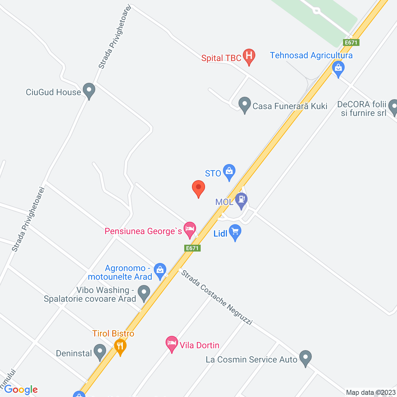 Poza harta streetview, zoom 16, adresa Arad, Str. Petru Rares, nr. 129, , judetul