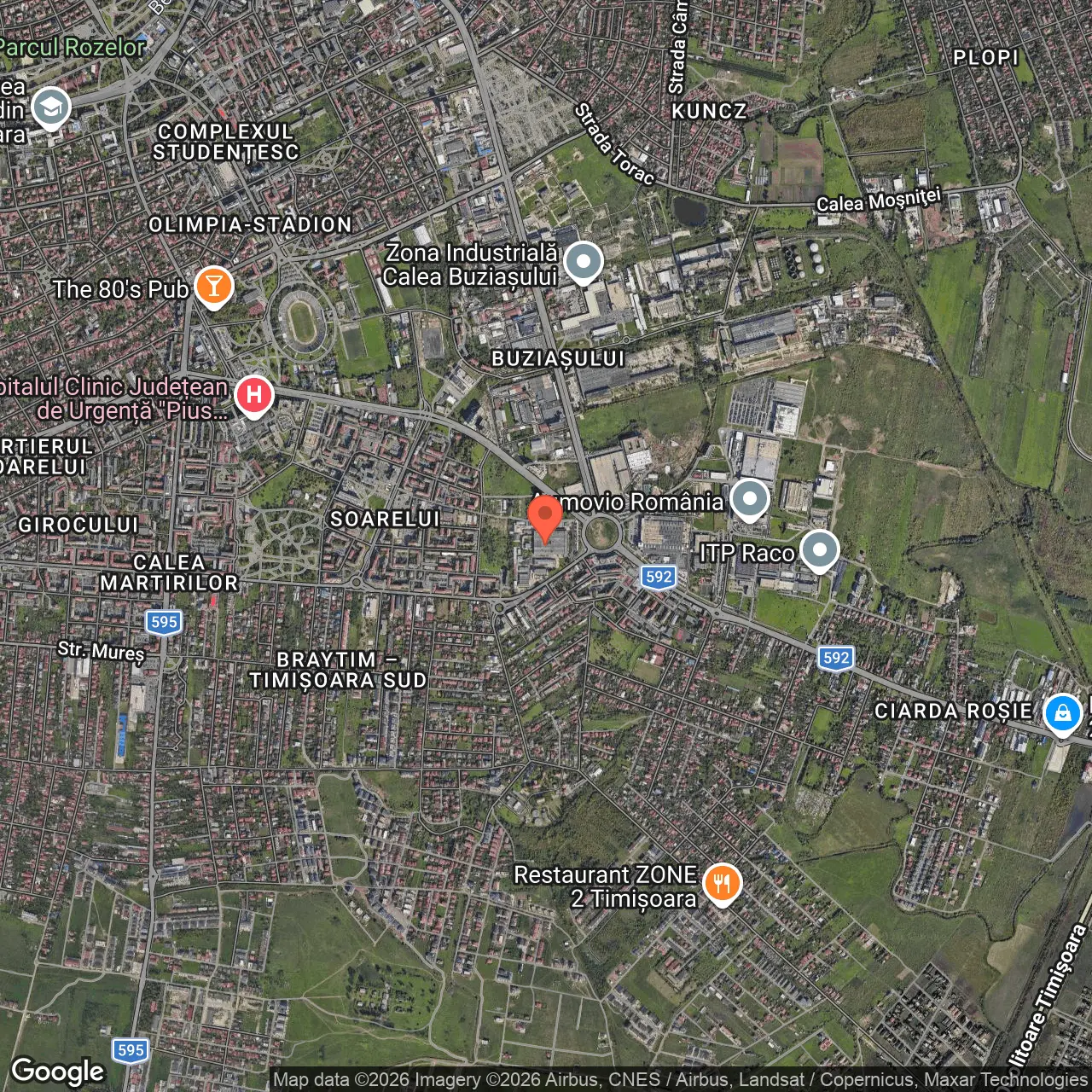 Poza harta hybrid, zoom 14, adresa Timisoara, Piața General Gheorghe Domășnean, Nr. 5, , judetul