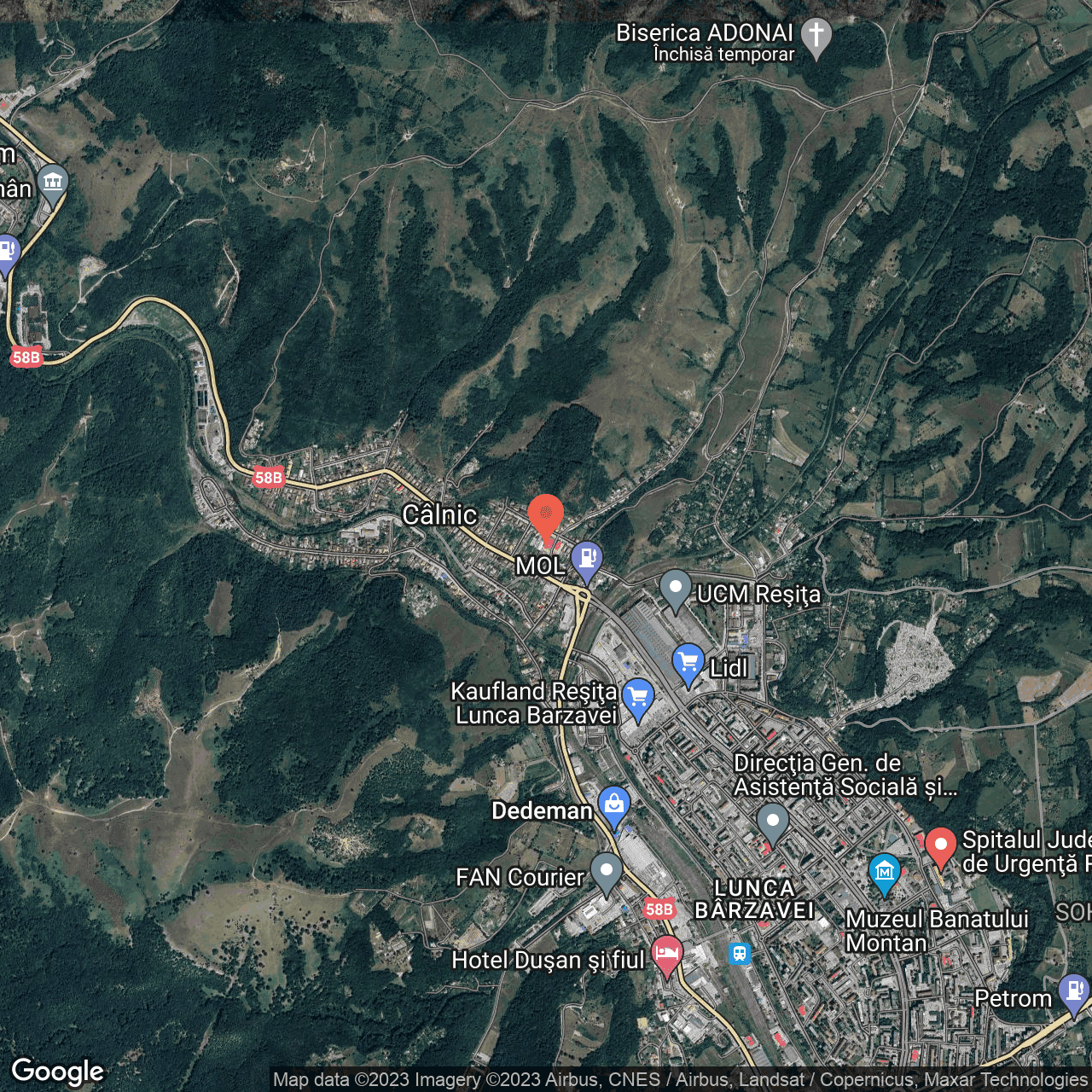 Poza harta hybrid, zoom 14, adresa Strada Raului Calnic, , judetul