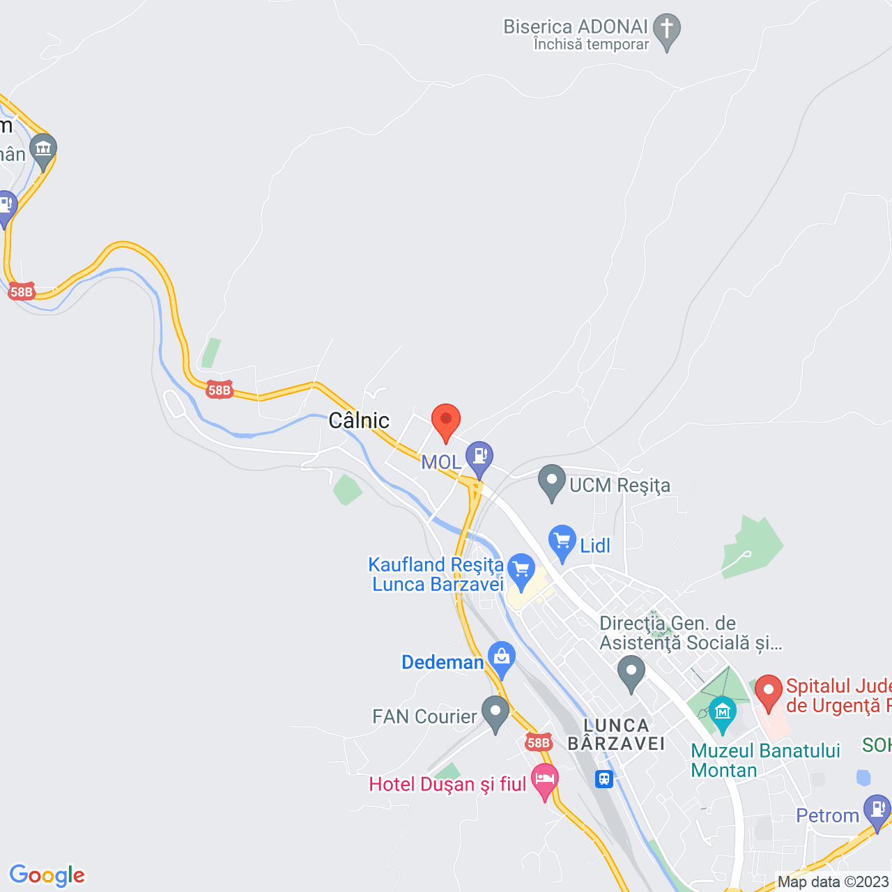 Poza harta streetview, zoom 14, adresa Strada Raului Calnic, , judetul