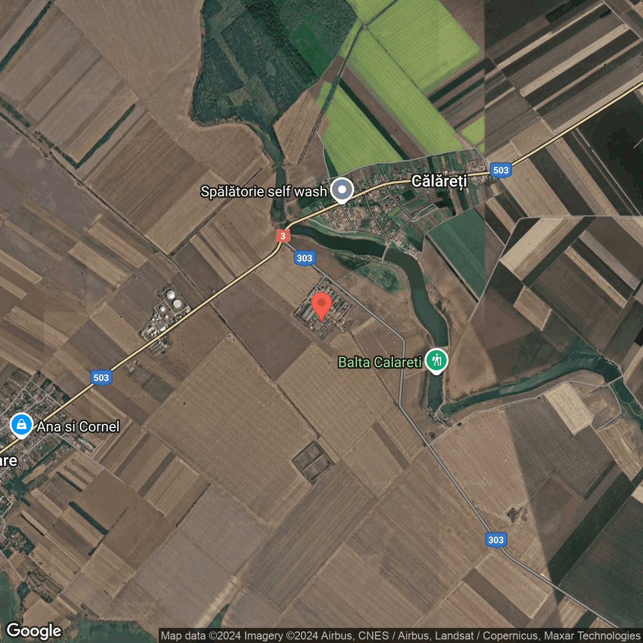 Poza harta hybrid, zoom 14, adresa Calareti Tamadau Mare, , judetul