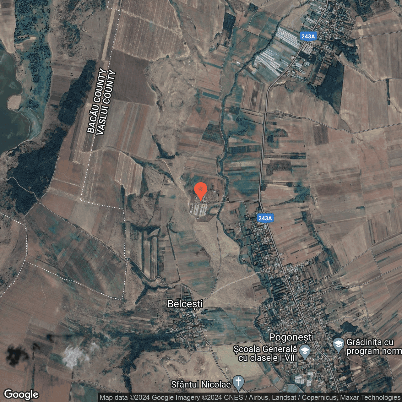 Poza harta hybrid, zoom 14, adresa Pogonesti Vaslui, , judetul