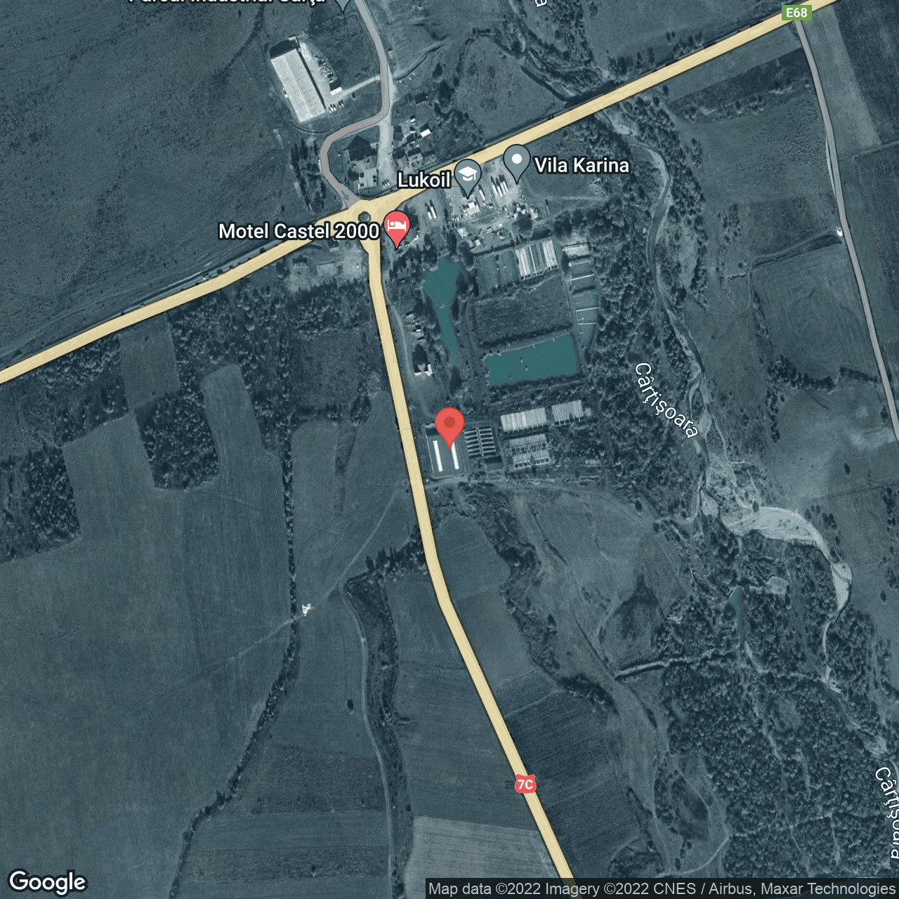 Poza harta hybrid, zoom 16, adresa Cartisoara, judetul Sibiu