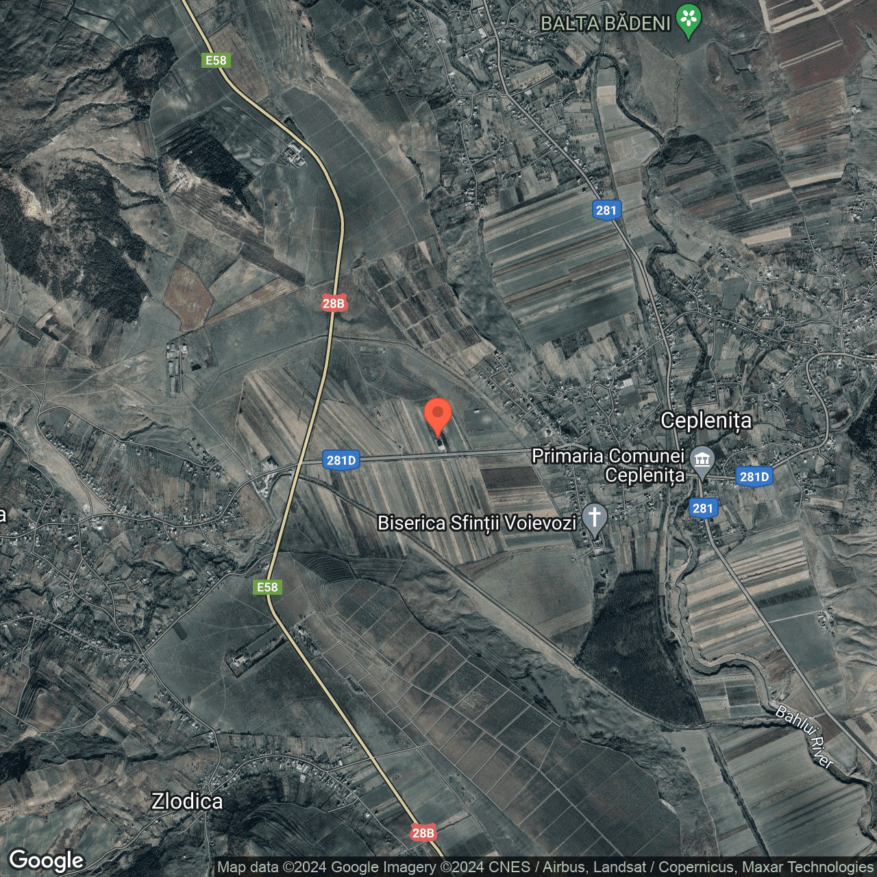 Poza harta hybrid, zoom 14, adresa Cepelnita Iasi, , judetul