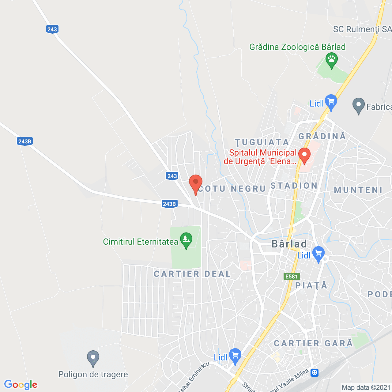 Poza harta streetview, zoom 14, adresa Barlad, Barlad, judetul Vaslui