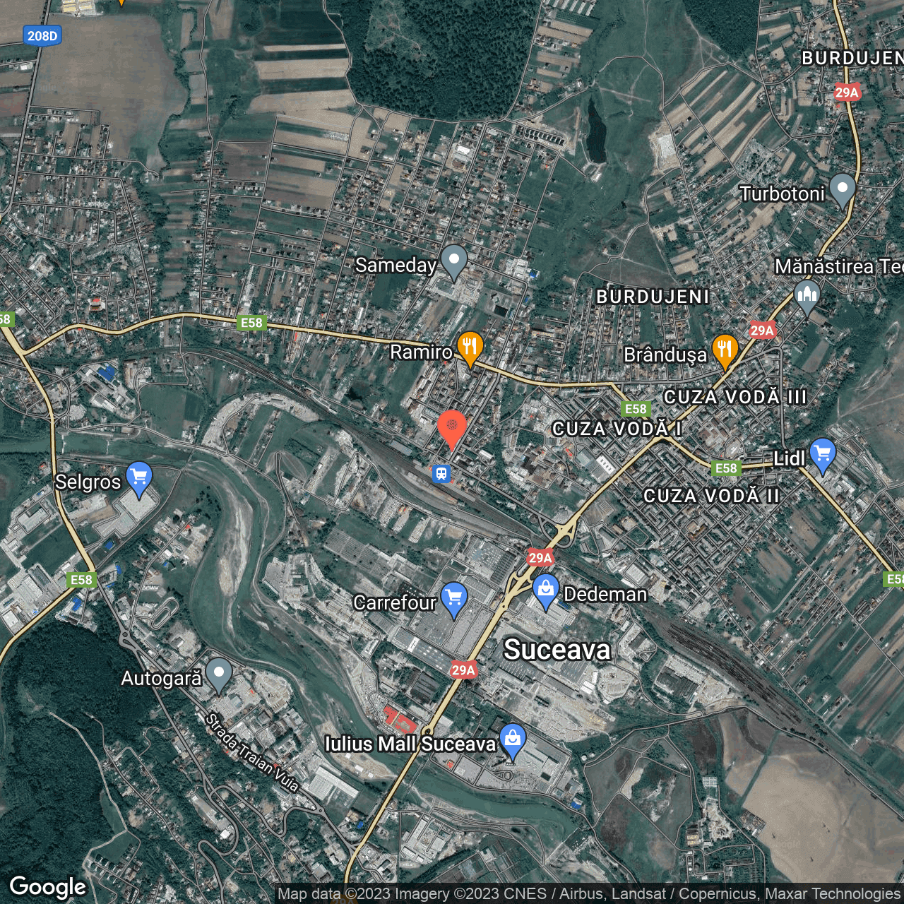 Poza harta hybrid, zoom 14, adresa Suceava, , judetul