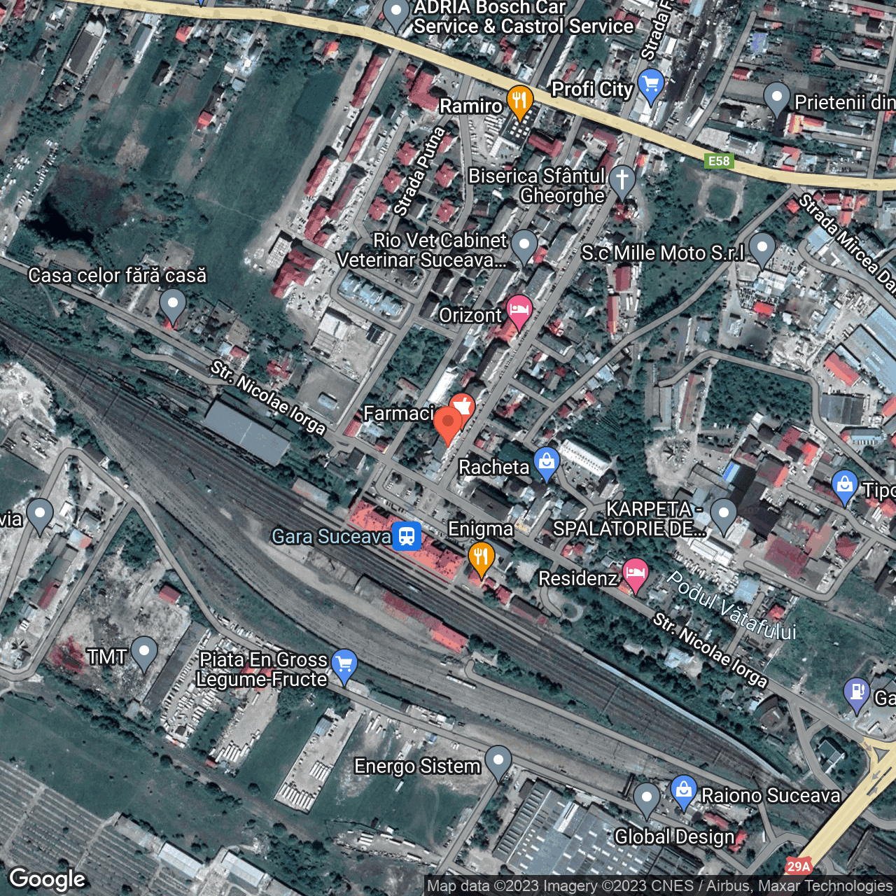 Poza harta hybrid, zoom 16, adresa Suceava, , judetul