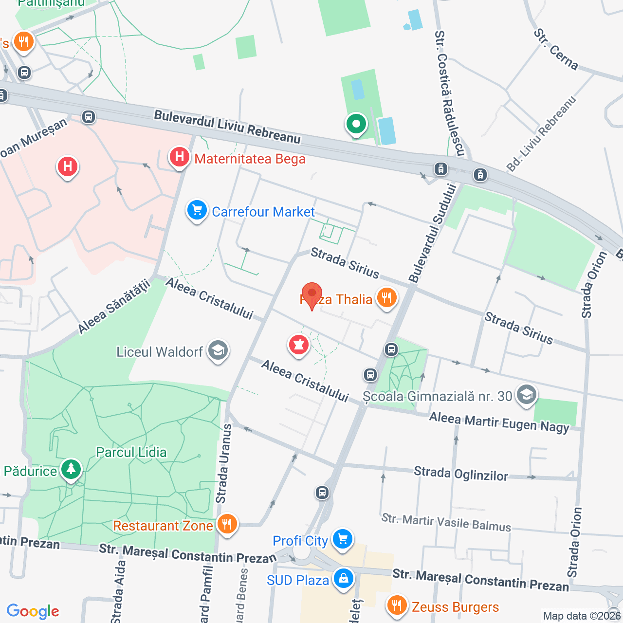 Poza harta streetview, zoom 16, adresa Timisoara, Al Cristalului, Nr. 3, , judetul