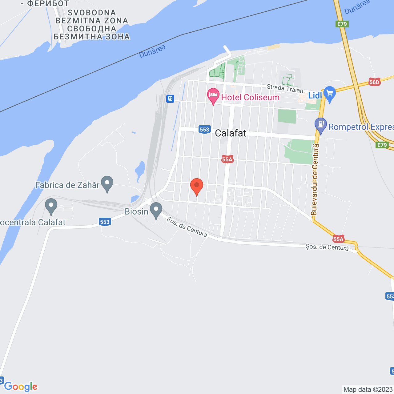 Poza harta streetview, zoom 14, adresa Calafat, str. Nicolae Balcescu, bl.D6, , judetul