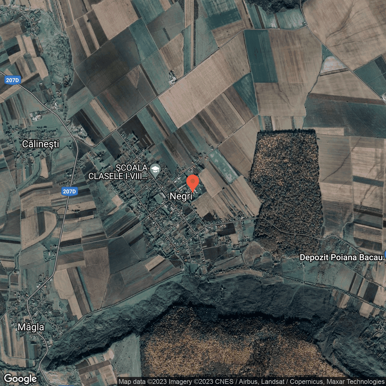 Poza harta hybrid, zoom 14, adresa Negri Bacau, , judetul