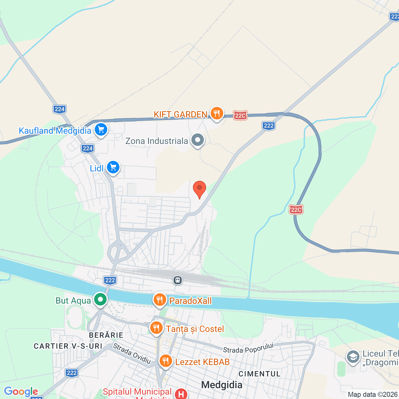 Poza harta streetview, zoom 14, adresa Medgidia strada Silozului, nr. 105A, , judetul