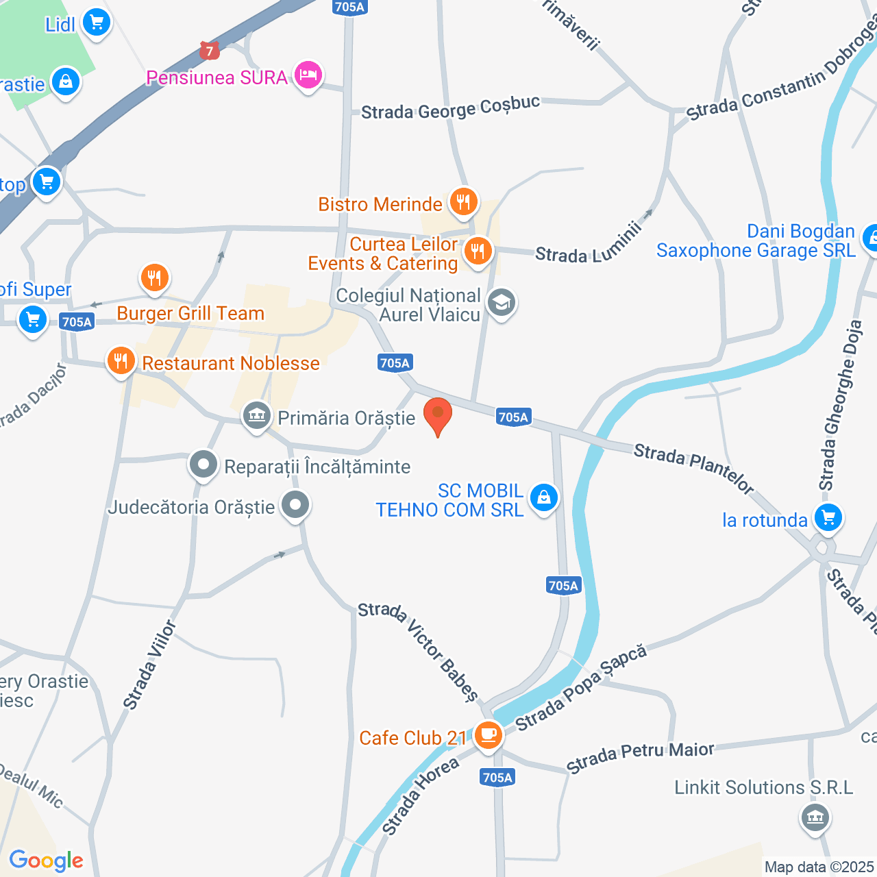 Poza harta streetview, zoom 16, adresa Orastie, str. Gh. Lazar, nr. 2, , judetul