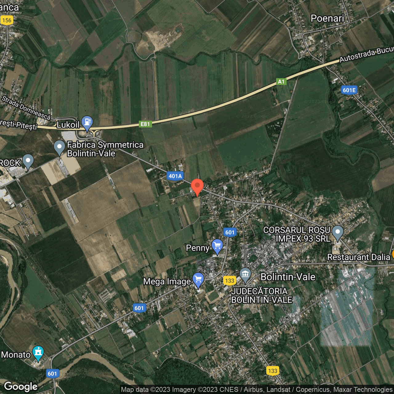 Poza harta hybrid, zoom 14, adresa Bolintin-Vale, , judetul