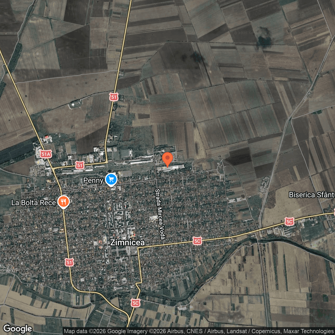 Poza harta hybrid, zoom 14, adresa Zimnicea Teleorman, , judetul