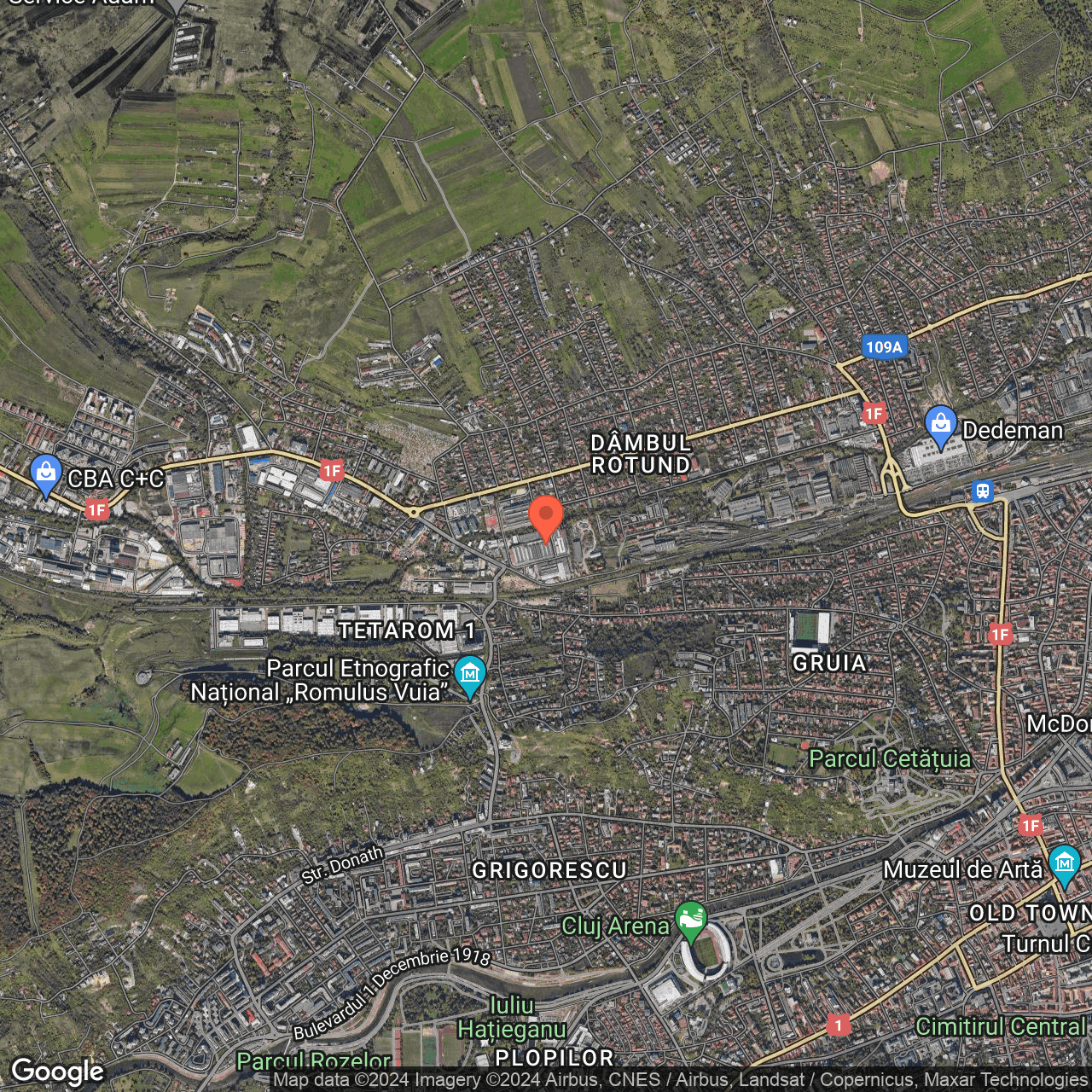 Poza harta hybrid, zoom 14, adresa Cluj-Napoca, str. Tudor Vladimirescu, nr. 16, , judetul