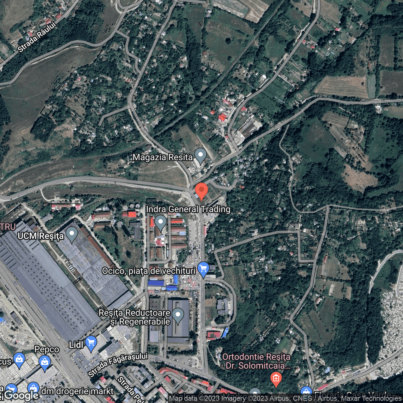 Poza harta hybrid, zoom 16, adresa Aleea Gugu 4 Resita, , judetul