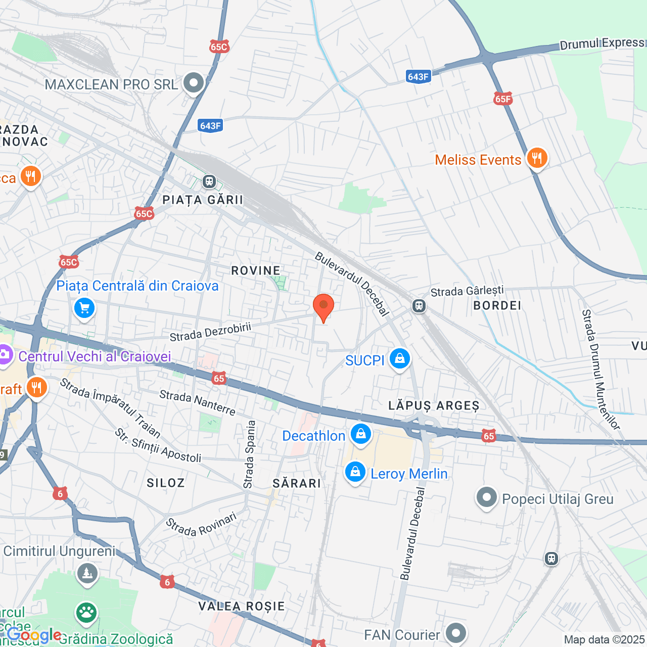 Poza harta streetview, zoom 14, adresa Craiova, str. Traian Lalescu, nr. 17, , judetul