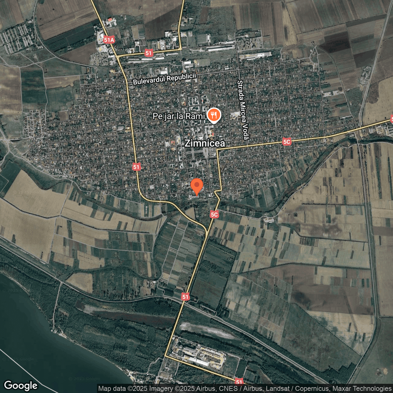 Poza harta hybrid, zoom 14, adresa Zimnicea Teleorman, , judetul