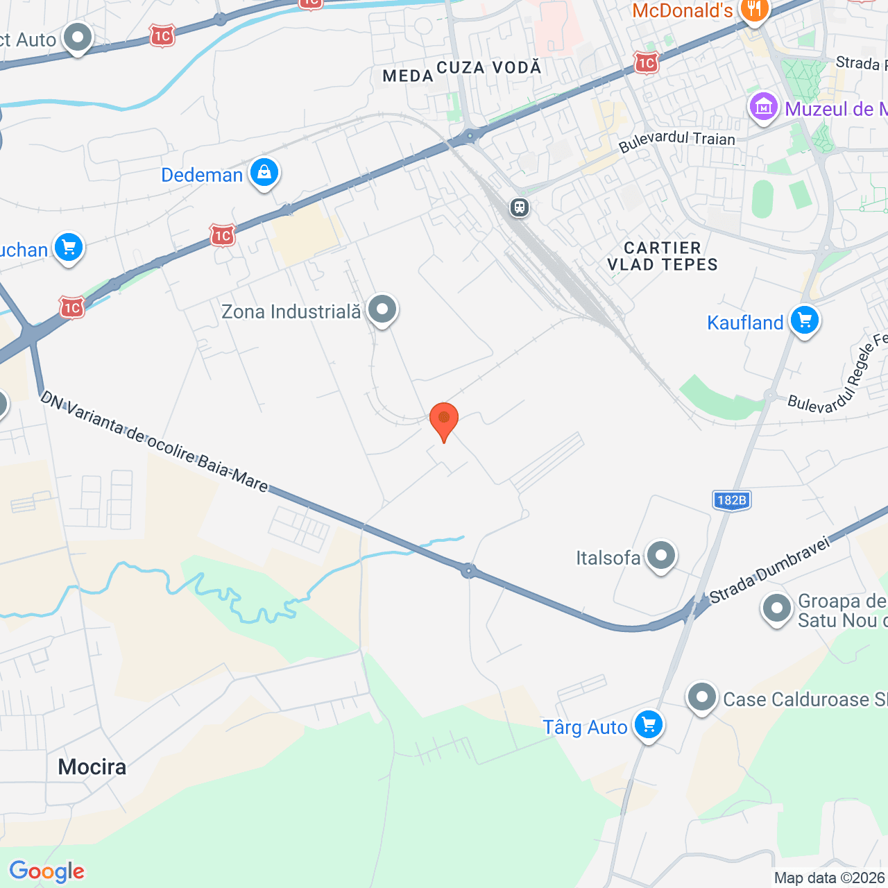Poza harta streetview, zoom 14, adresa Baia Mare, str. Fabricii, jud. Maramureș, , judetul