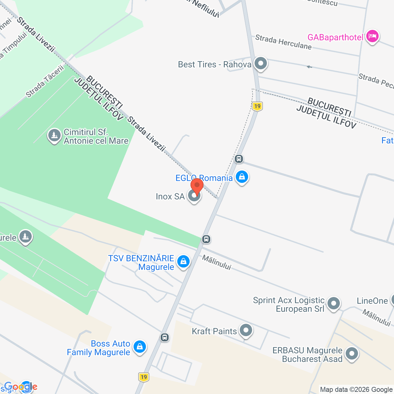 Poza harta streetview, zoom 16, adresa Magurele, str.Atomistilor nr.12, jud.Ilfov, , judetul