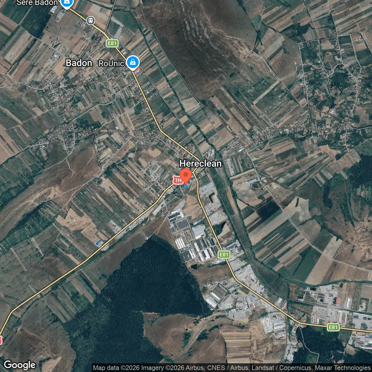 Poza harta hybrid, zoom 14, adresa Hereclean Salaj, , judetul