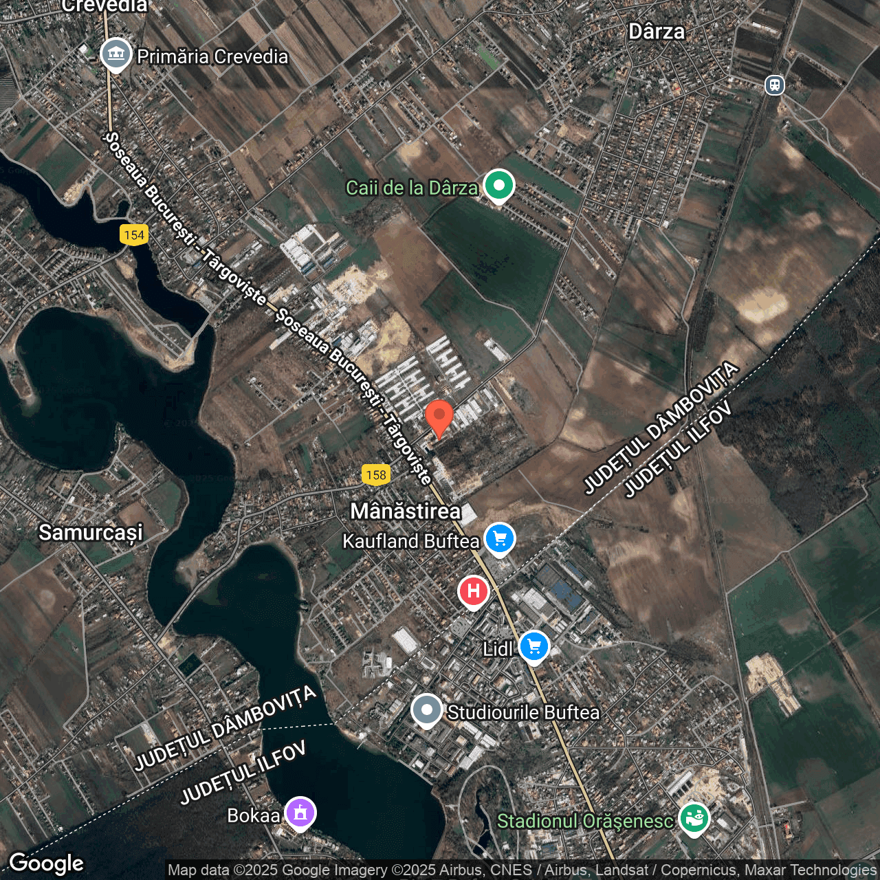 Poza harta hybrid, zoom 14, adresa Crevedia Dambovita, , judetul
