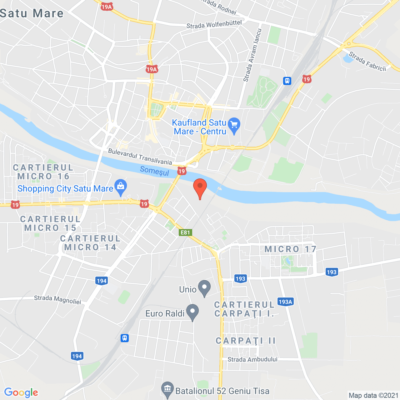 Poza harta streetview, zoom 14, adresa Uzinei 6-8 Satu Mare, Satu Mare, judetul Suceava