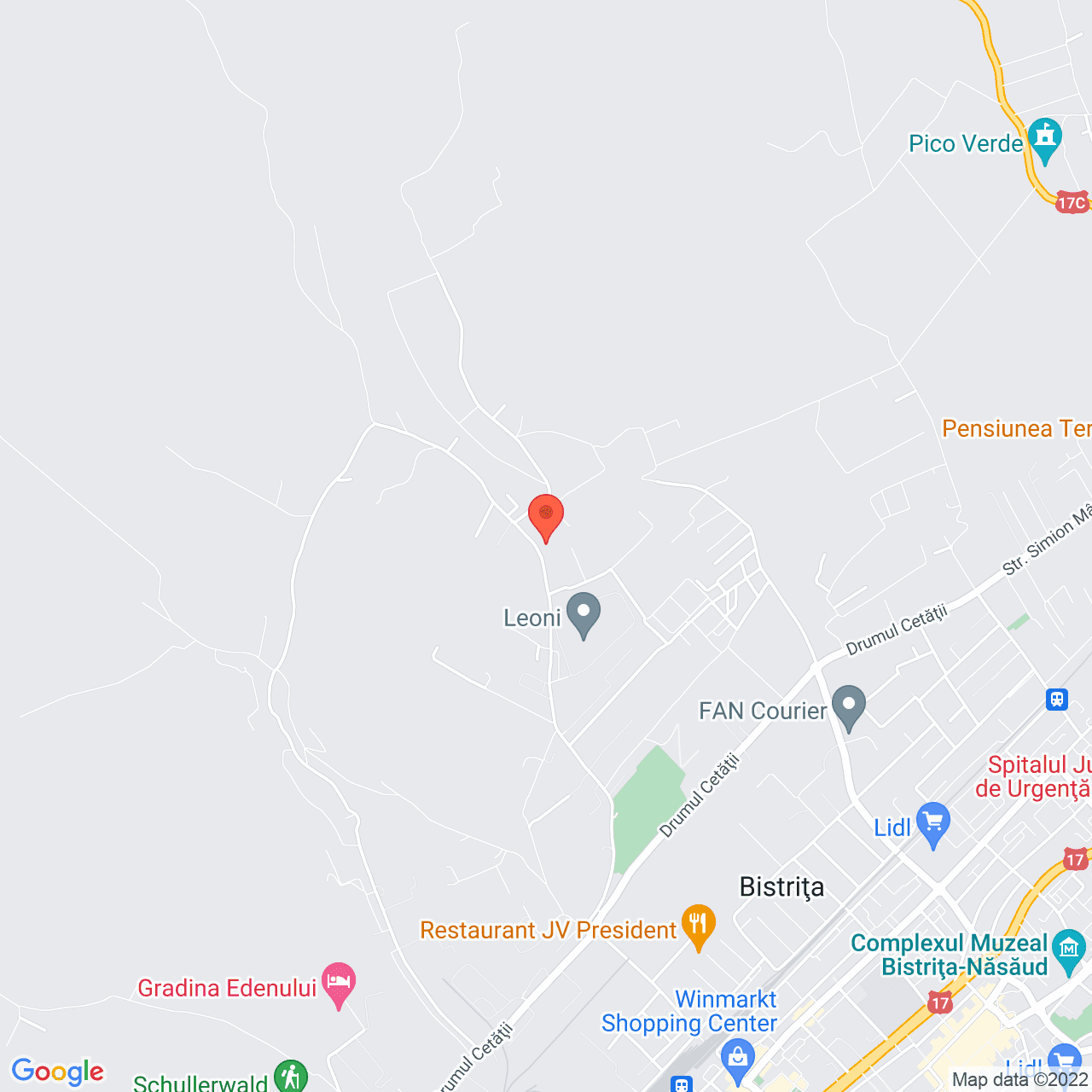 Poza harta streetview, zoom 14, adresa Bistrita, judetul Bistrita Nasaud