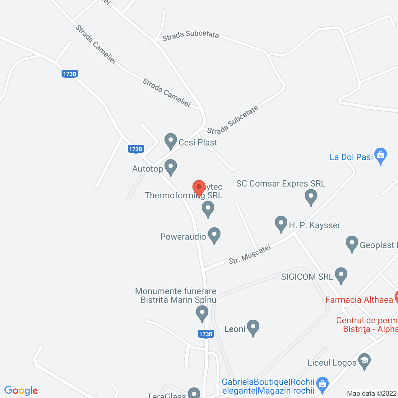 Poza harta streetview, zoom 16, adresa Bistrita, judetul Bistrita Nasaud