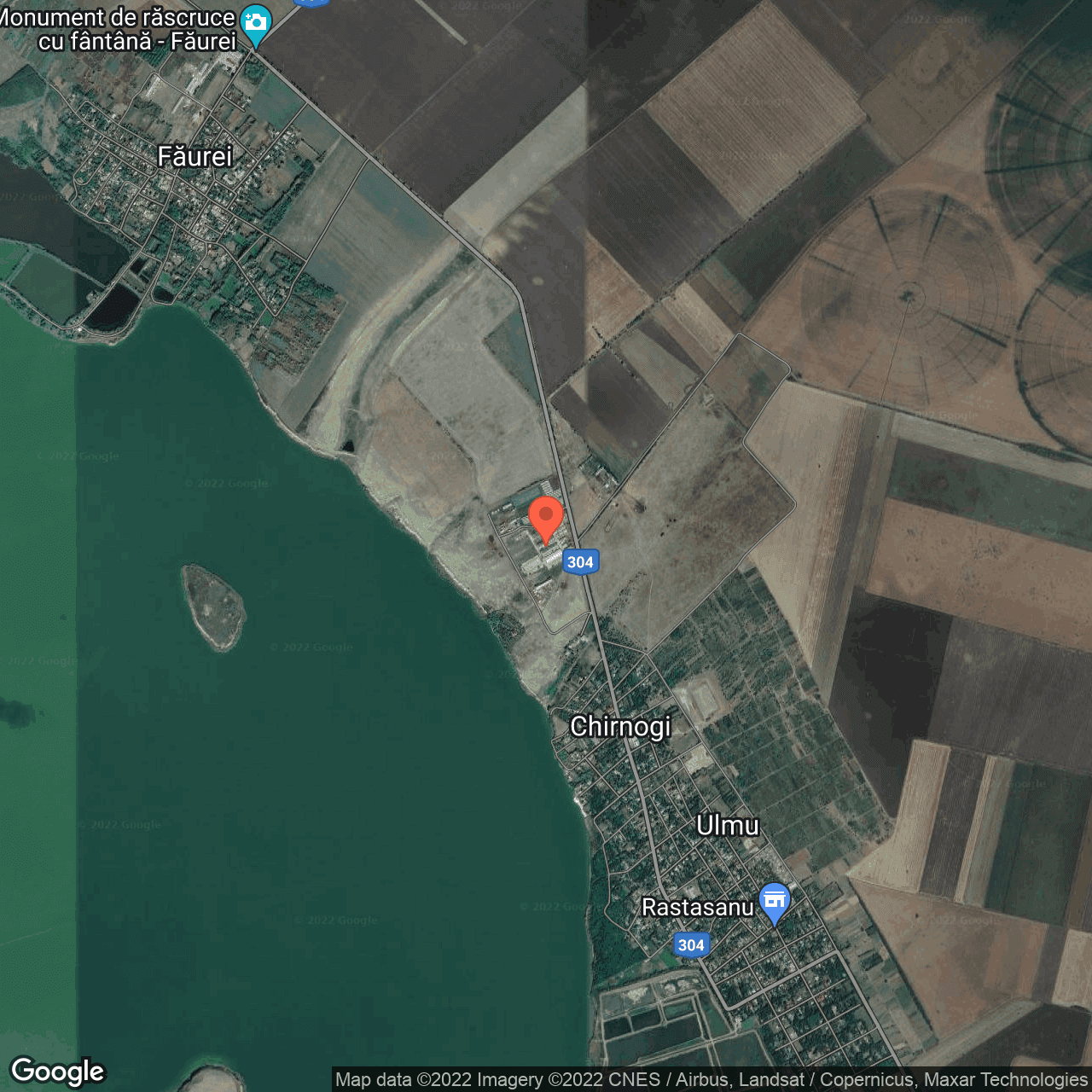 Poza harta hybrid, zoom 14, adresa Ulmu, judetul Calarasi