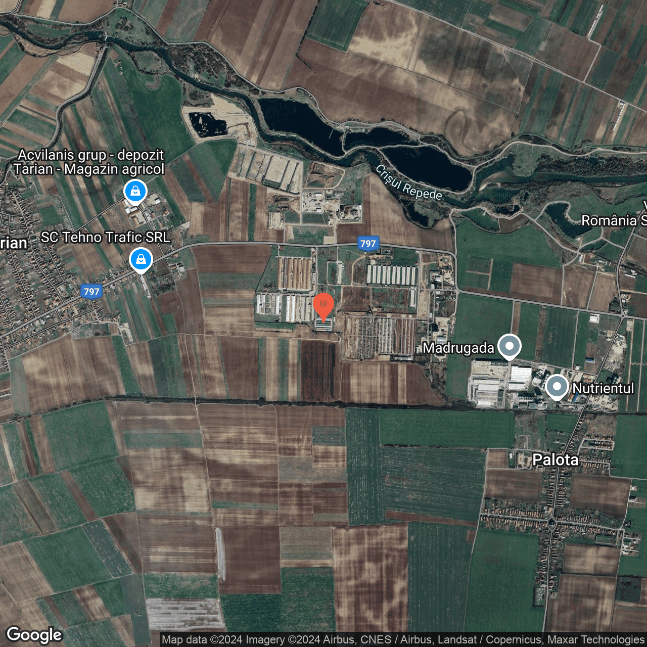 Poza harta hybrid, zoom 14, adresa Santandrei Bihor, , judetul