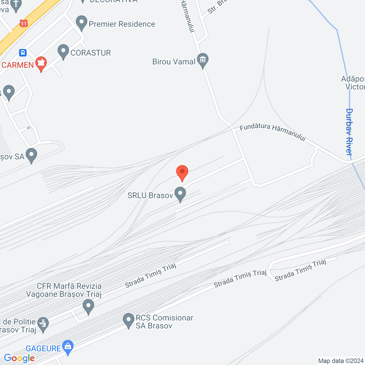 Poza harta streetview, zoom 16, adresa Brasov, strada Fundatura Harmanului nr.16A, , judetul