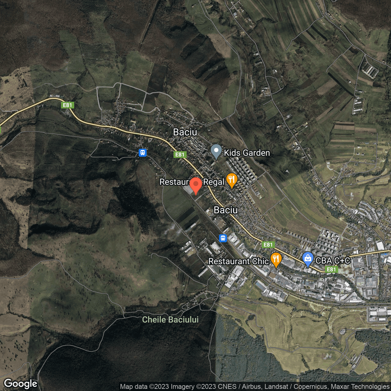 Poza harta hybrid, zoom 14, adresa Baciu Cluj, , judetul