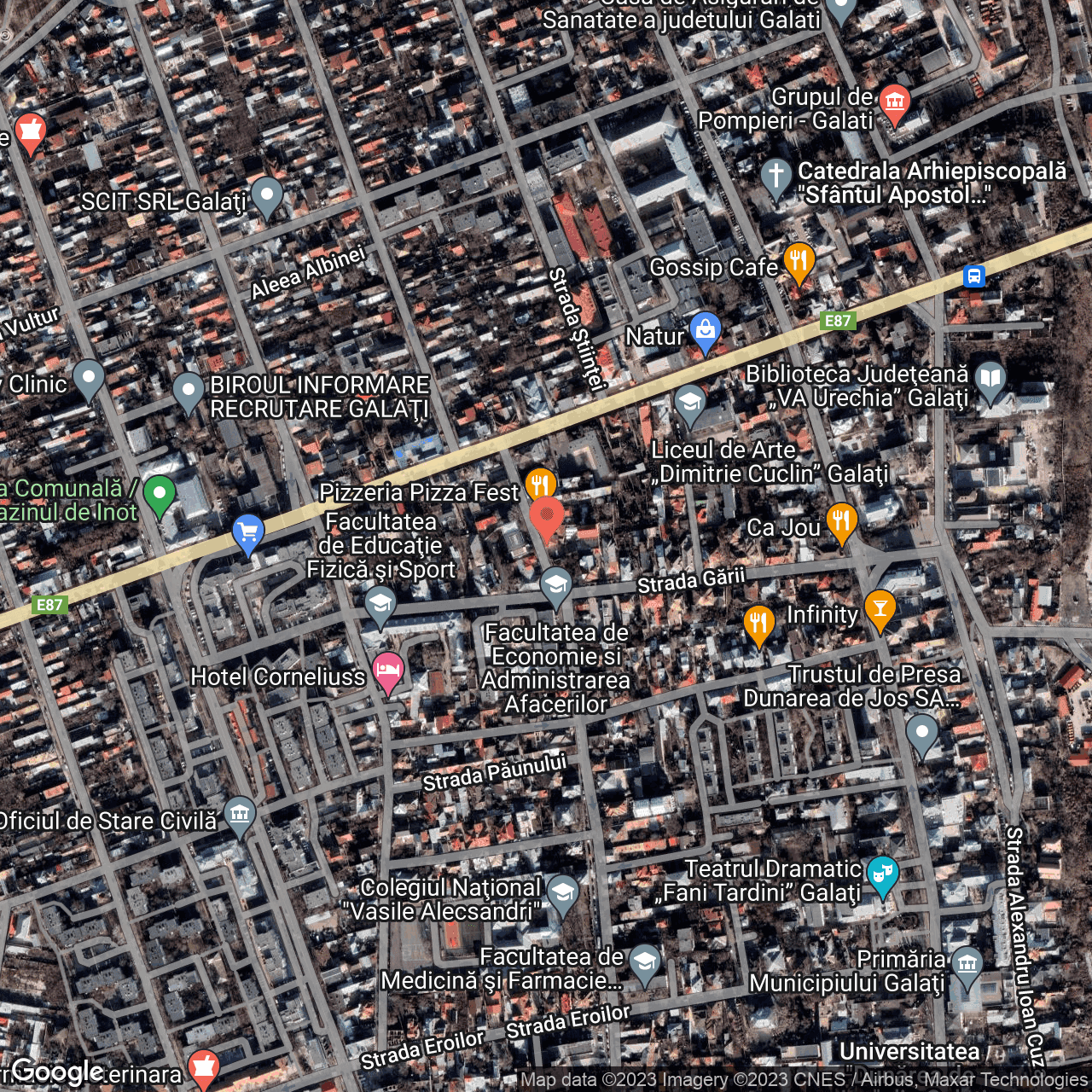 Poza harta hybrid, zoom 16, adresa Galati, , judetul