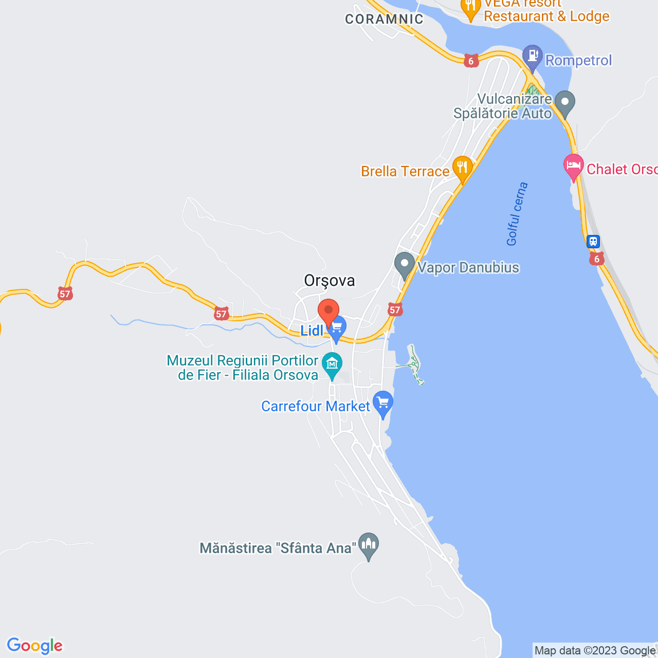 Poza harta streetview, zoom 14, adresa Orșova, Str. Eroilor, Nr. 12, , judetul