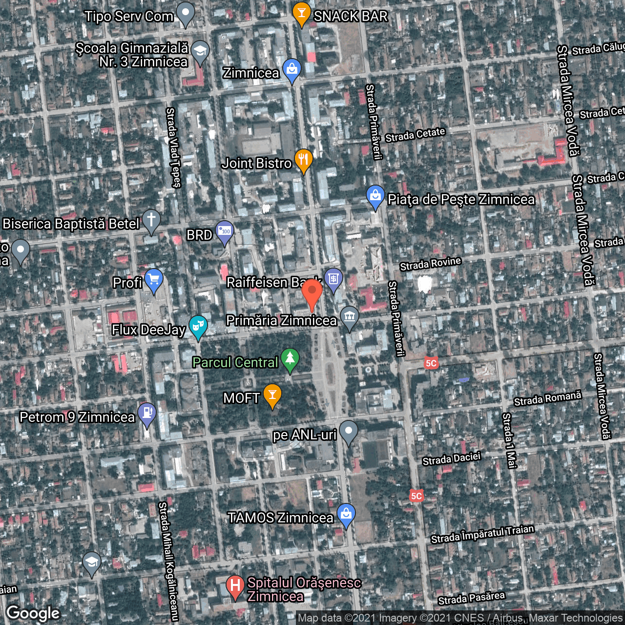 Poza harta hybrid, zoom 16, adresa Zimnicea, Zimnicea, judetul Teleorman