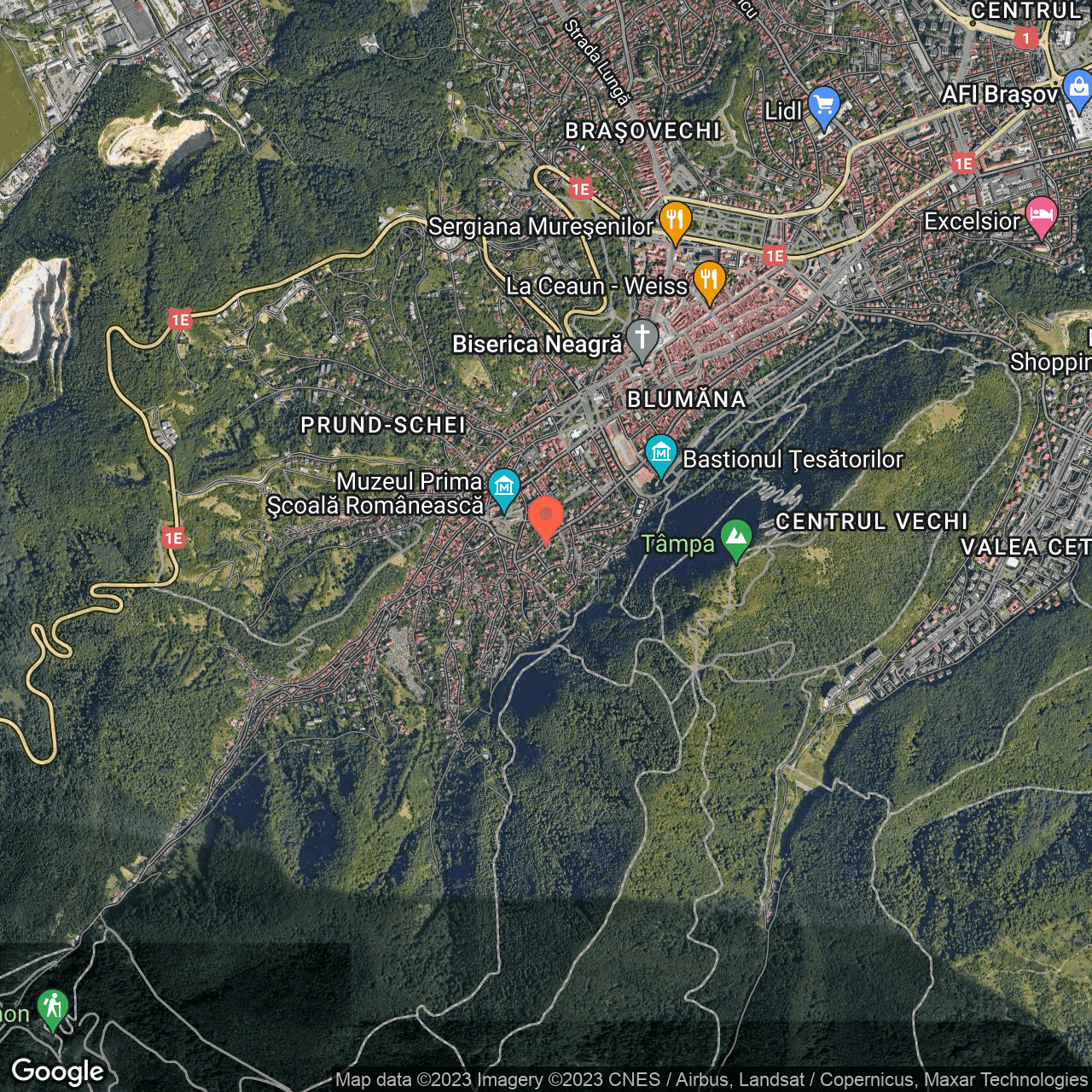 Poza harta hybrid, zoom 14, adresa Brasov, str.Constantin Lacea nr.39, , judetul