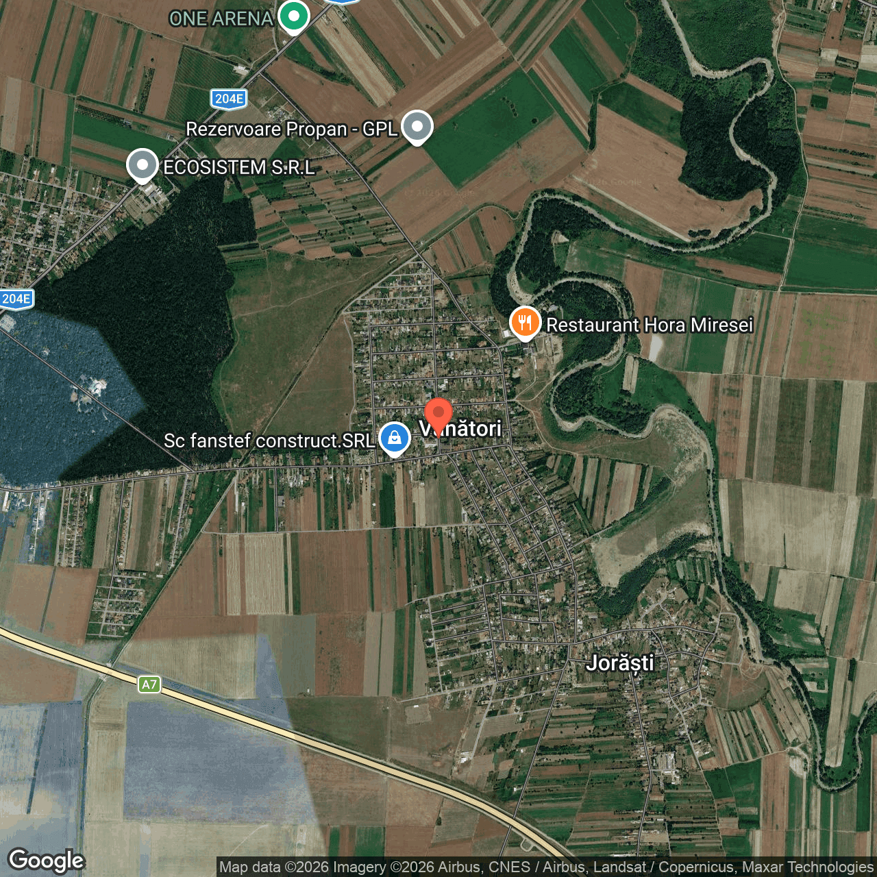 Poza harta hybrid, zoom 14, adresa str. Primariei nr. 2, com. Vanatori, jud.Vrancea, , judetul