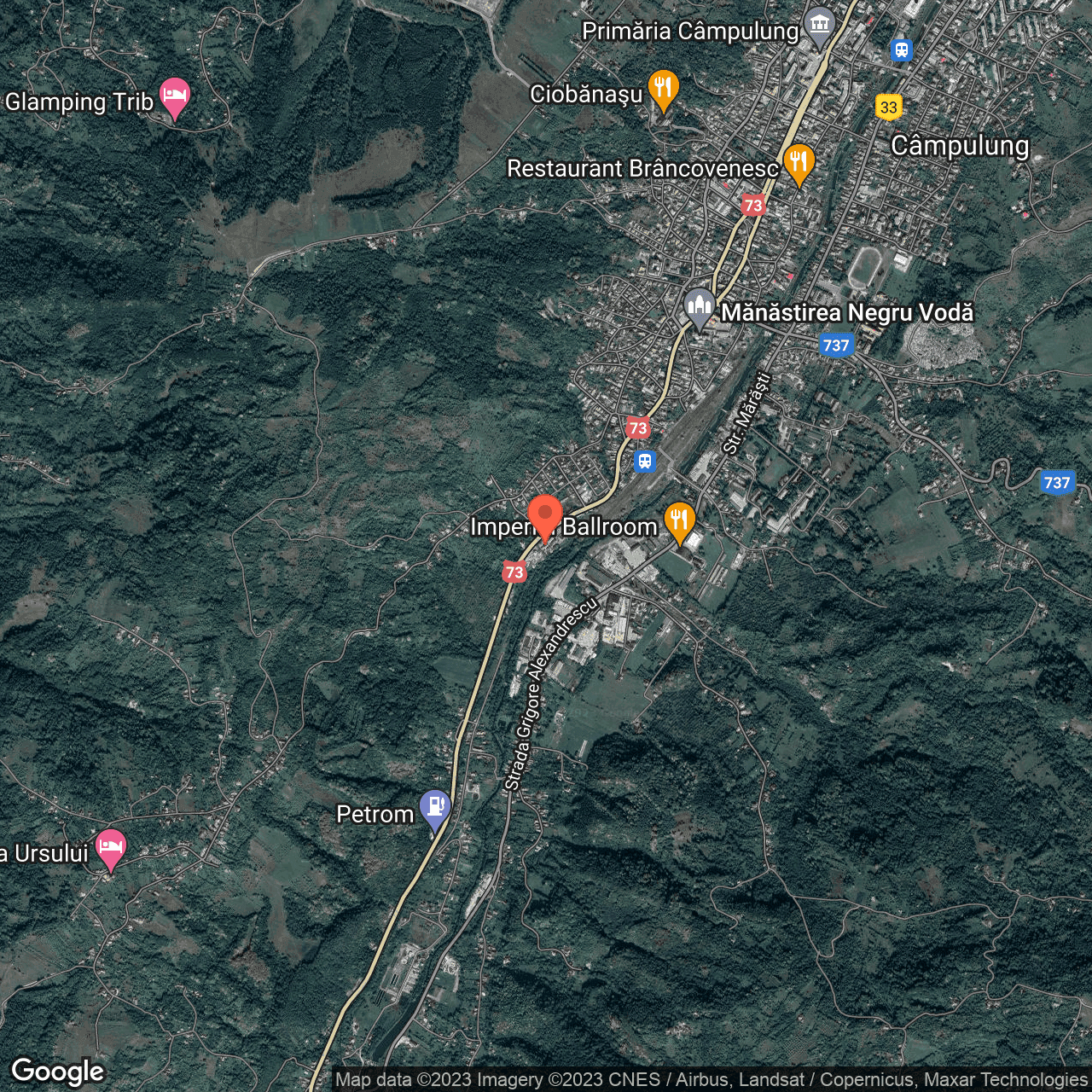Poza harta hybrid, zoom 14, adresa Strada Walter Mărăcineanu 1 Câmpulun, , judetul