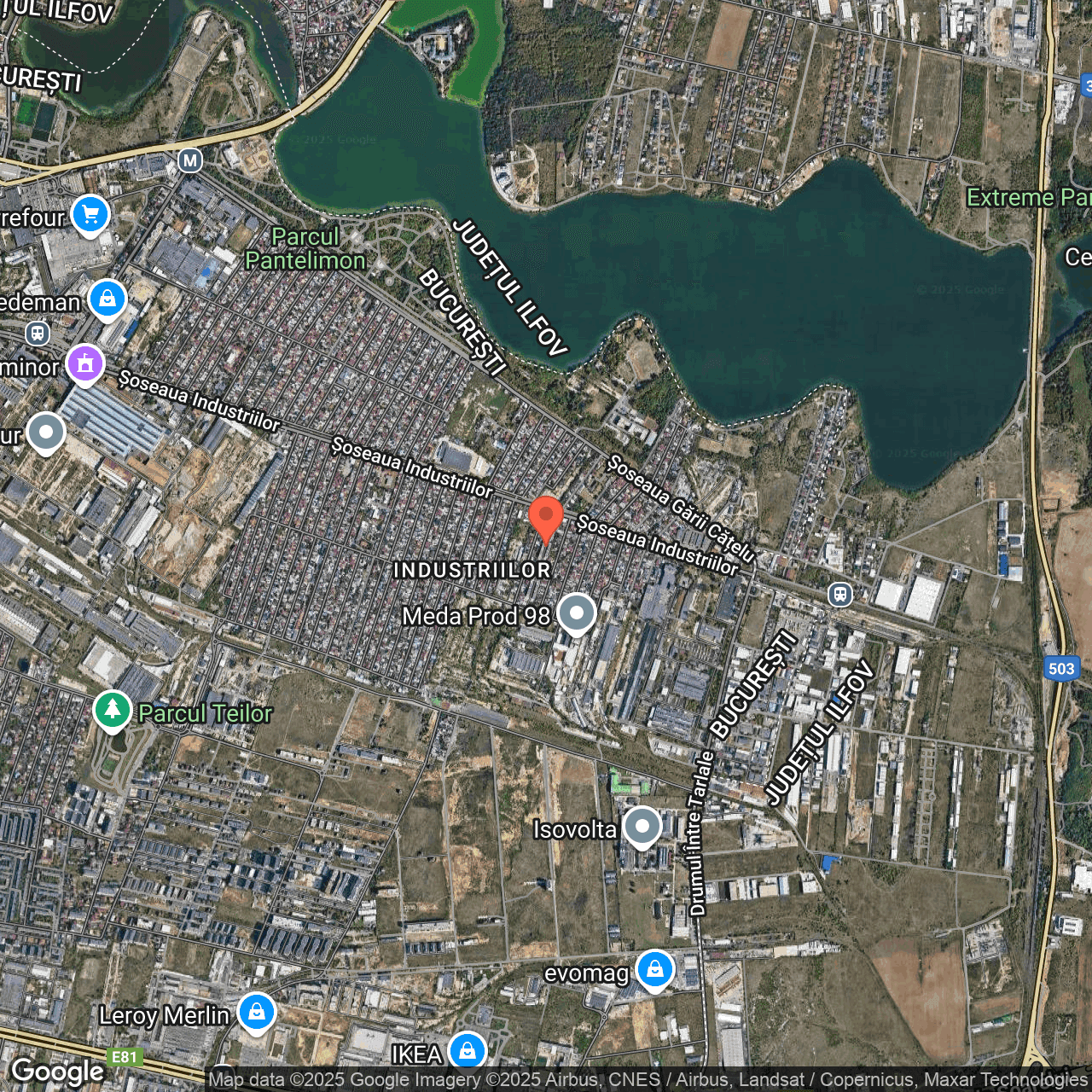 Poza harta hybrid, zoom 14, adresa București, Strada Industriilor nr.56, , judetul