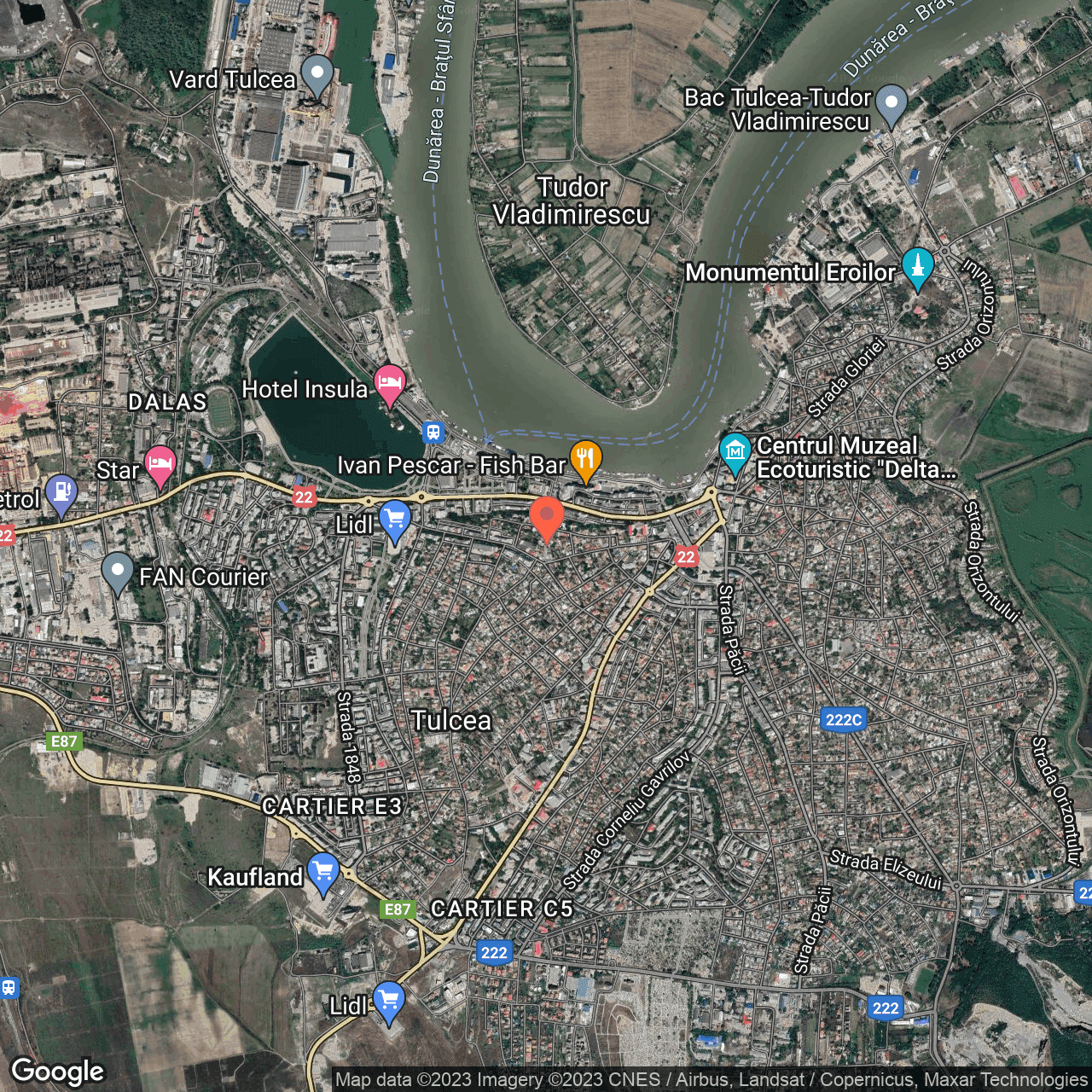 Poza harta hybrid, zoom 14, adresa Str. Carpati, nr. 11, Tulcea, , judetul