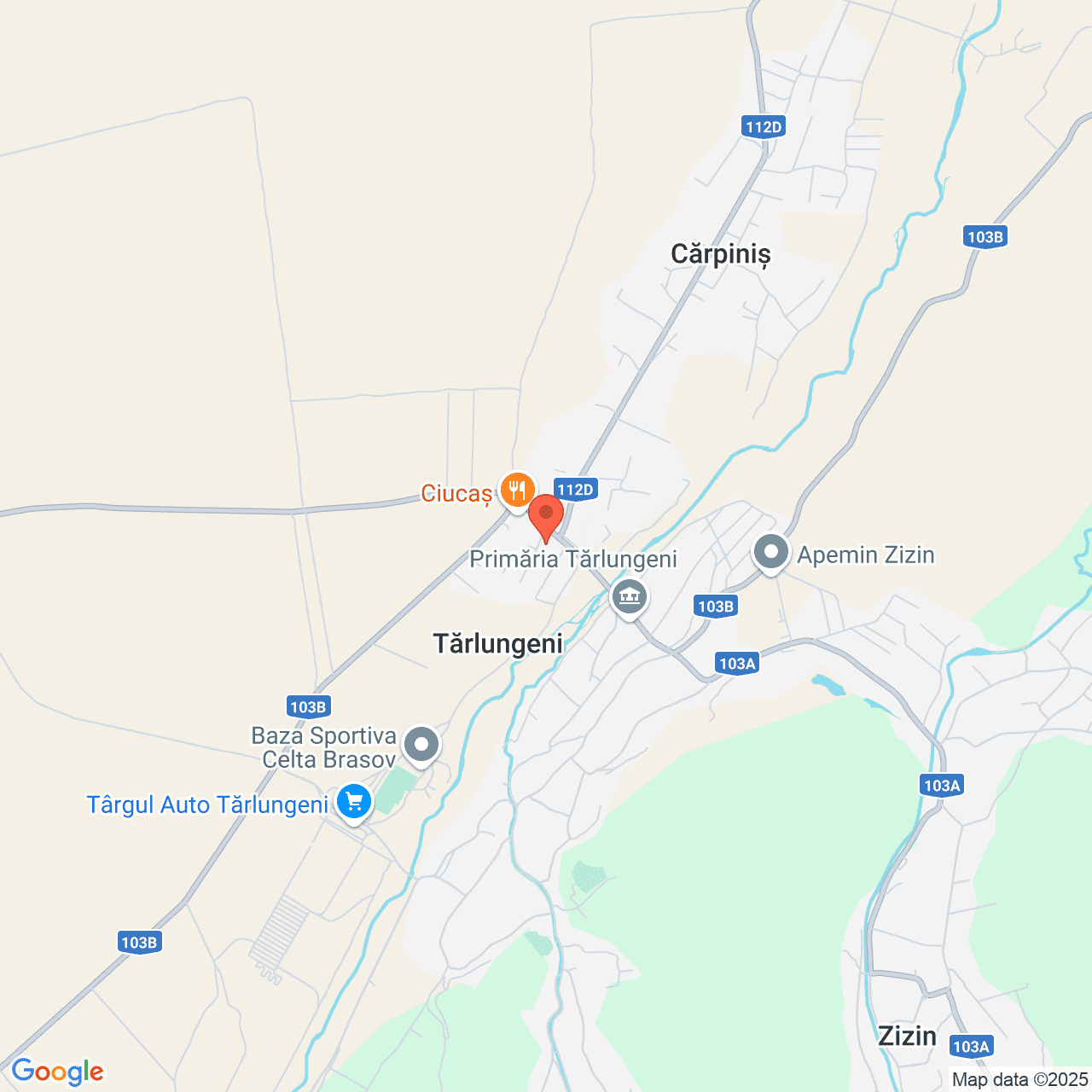 Poza harta streetview, zoom 14, adresa Tarlungeni Brasov, , judetul